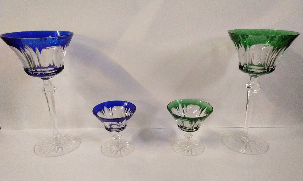 Lot 245: 4x Baccarat Style Crystal Glasses