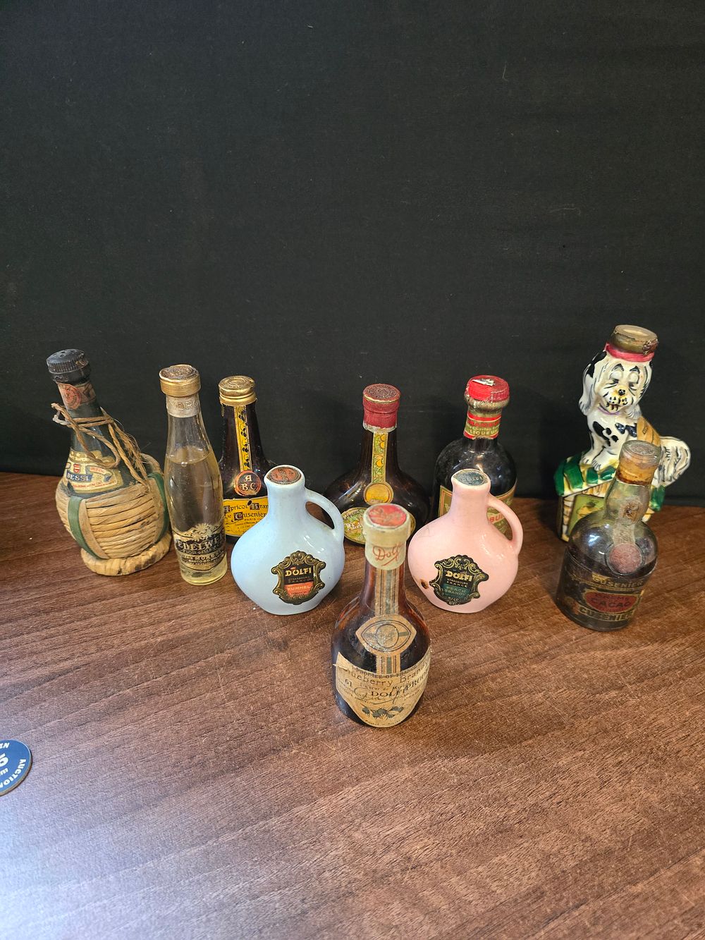 Lot 331: A collection of ten miniture alcohols