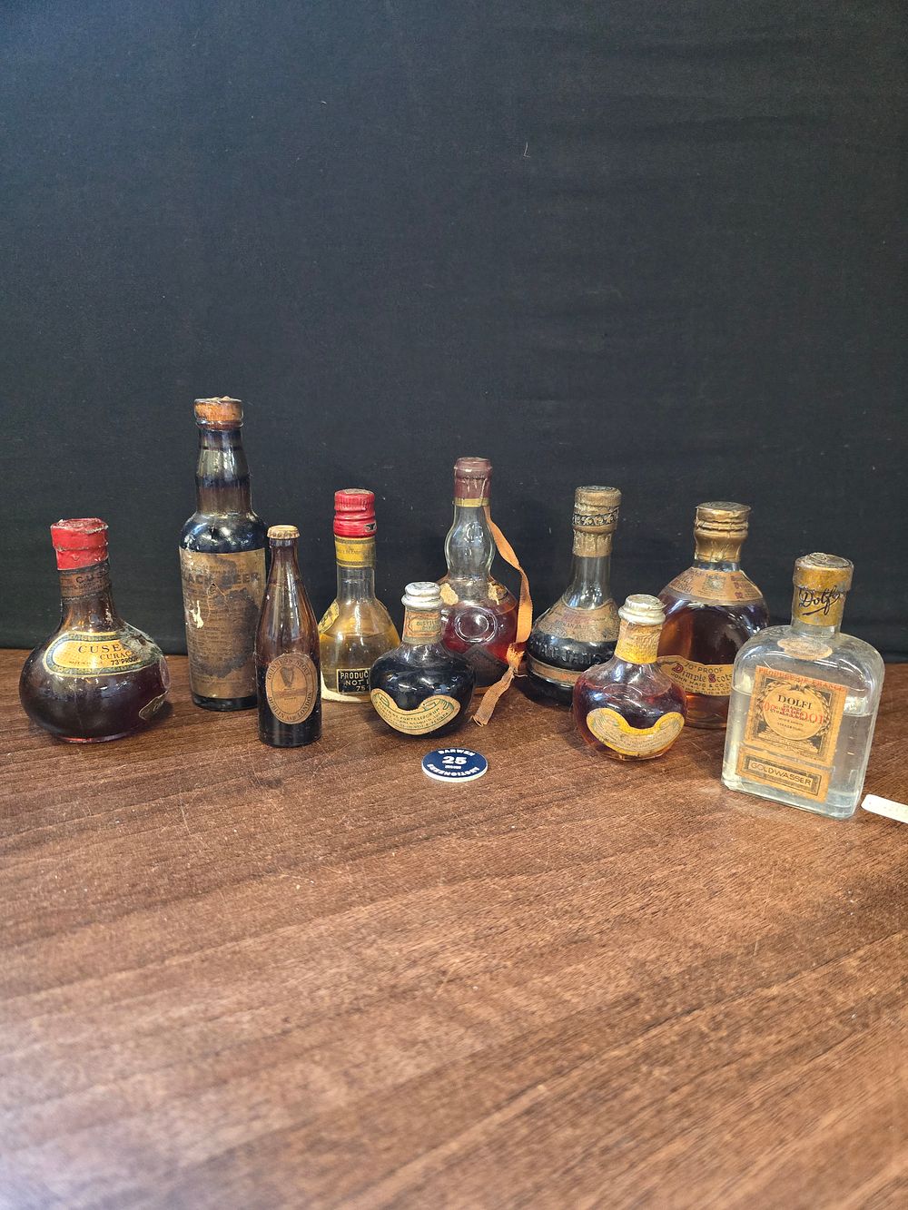 Lot 327: A selection of vintage miniature alcohol include Dimple