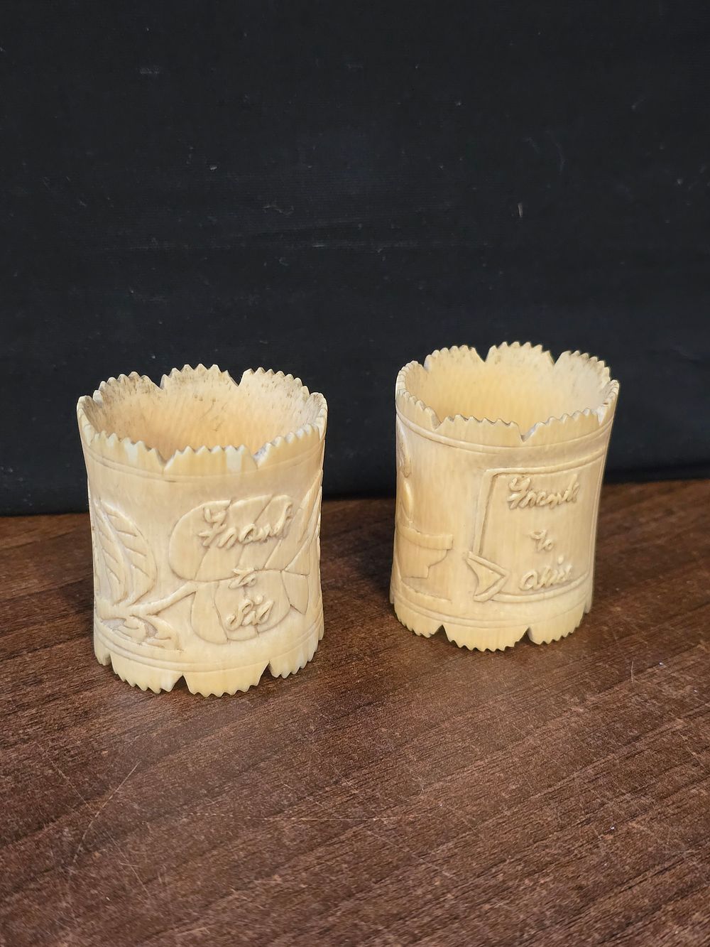 Lot 341: A pair of bone napkin rings