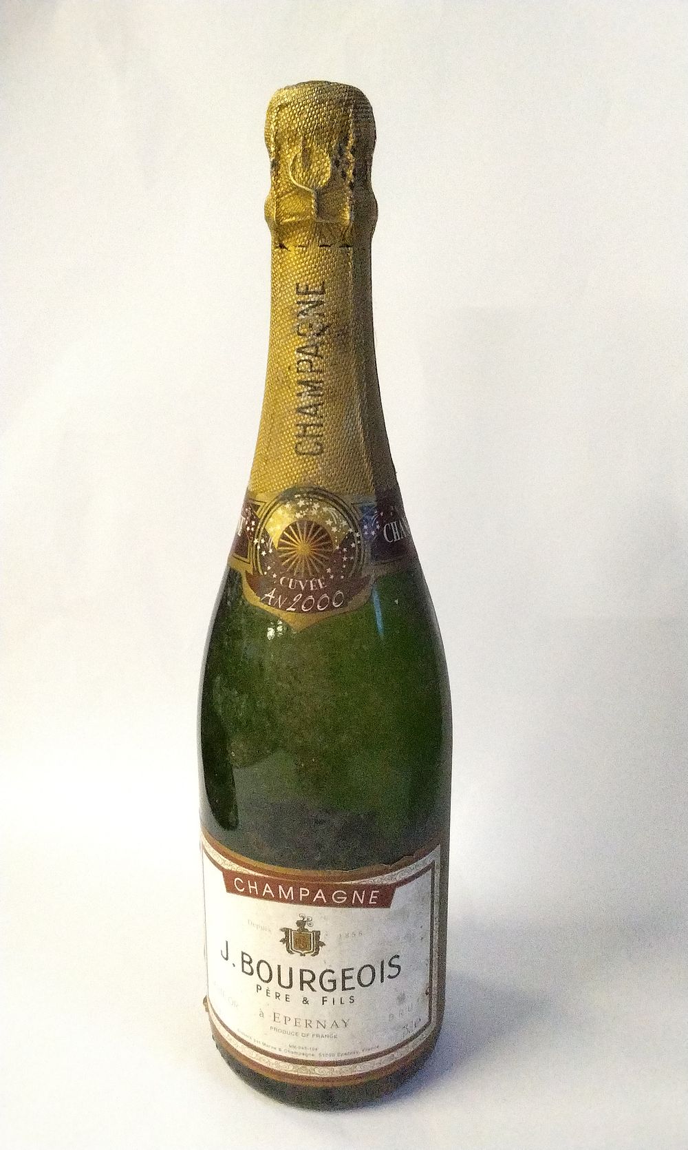 Lot 369: Unopened Bottle of 75cl Cuvèe AV 2000. J. Bourgeois Père & Fils Champagne