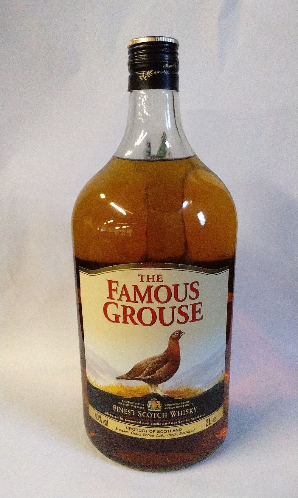Lot 374: Unopened 2ltr bottle of Famous Grouse Whisky