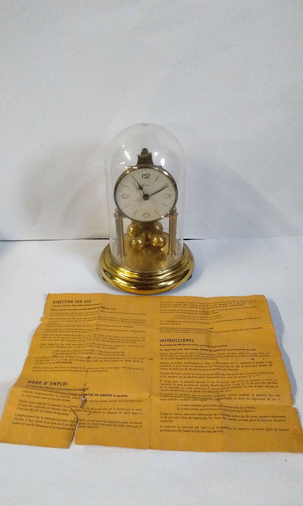 Lot 378: 400 Day Clock with Pendulum Fastner