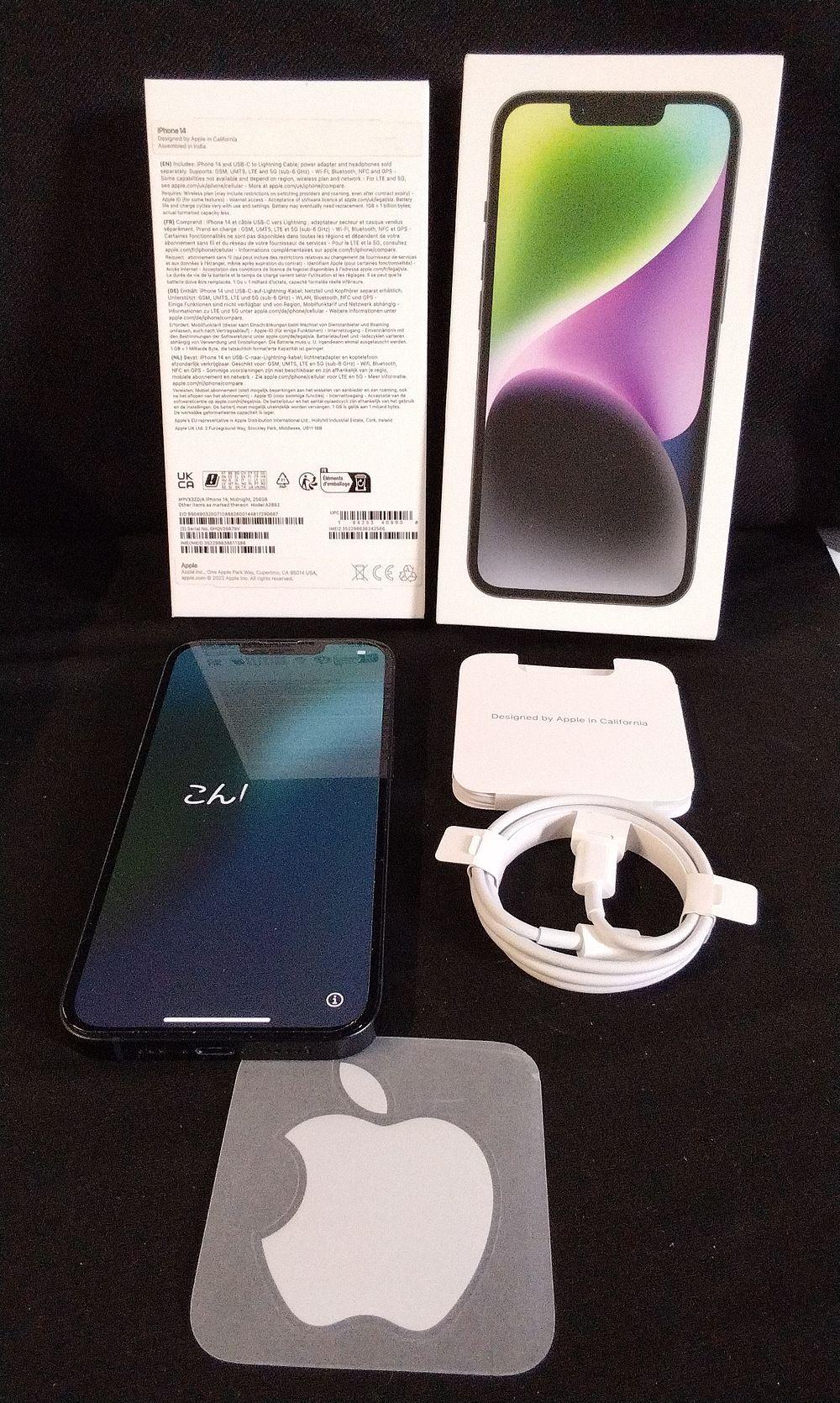 Lot 384: Boxed IPhone 14,Midnight 256GB,