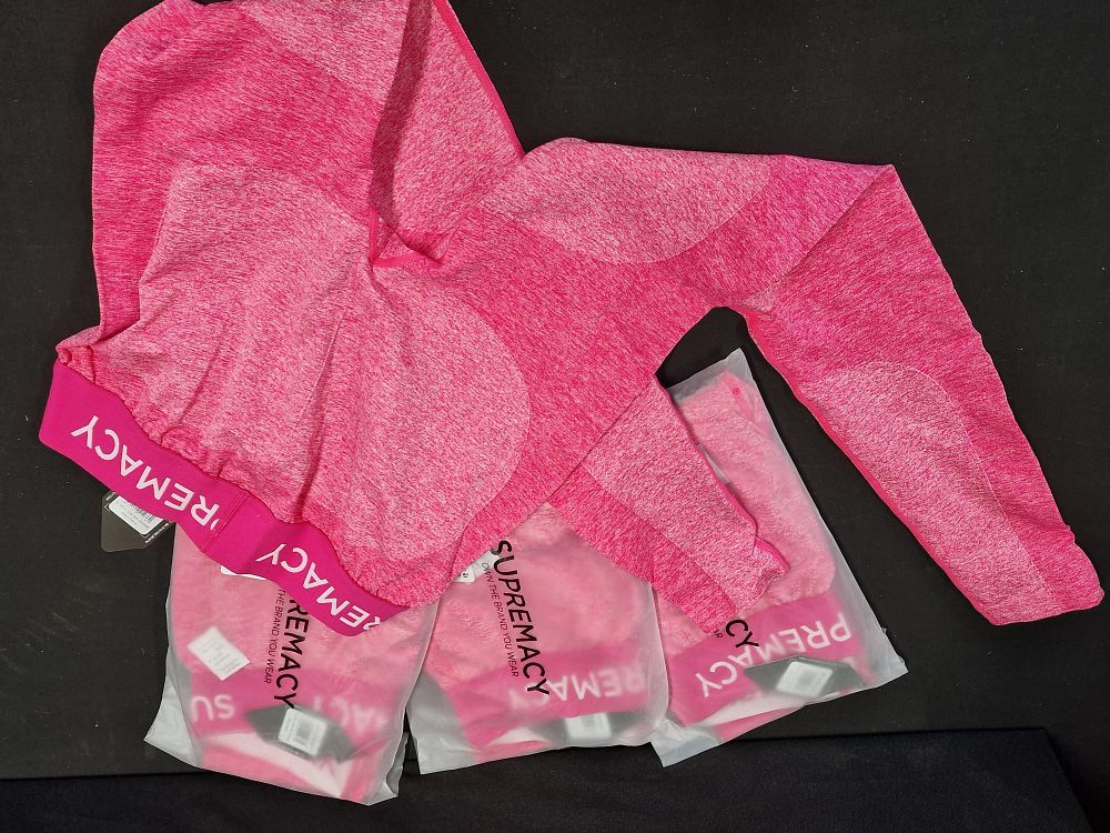 Lot 747: x4 Supremacy Core Running Leggings Hot Pink Size Medium Brand New