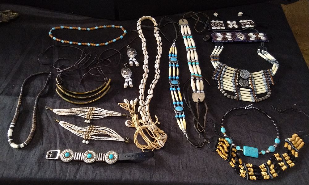 Lot 206: Native American-style choker necklaces