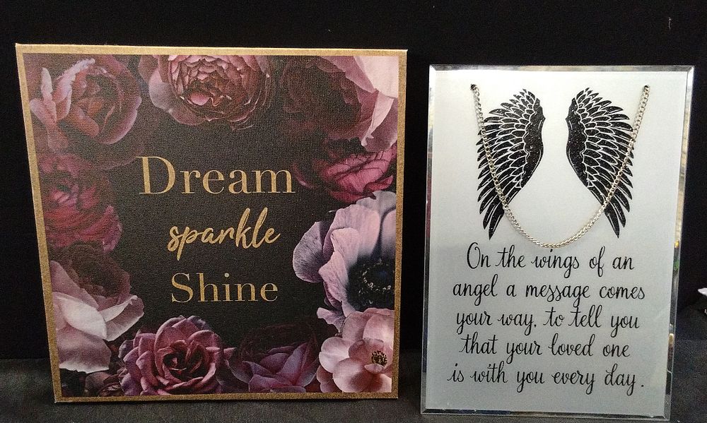 Lot 213: Two Hanging Quote Signs