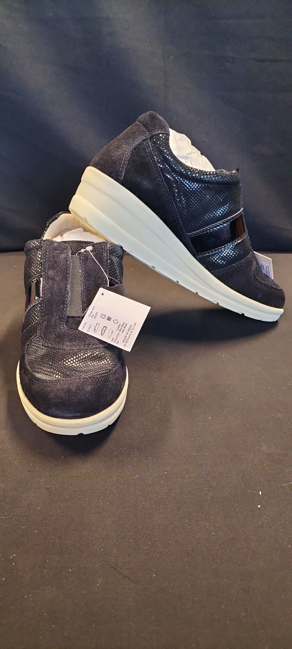 Lot 162: A Pair of Black Slip on Trainers, New & Unused, In Box, Size 9