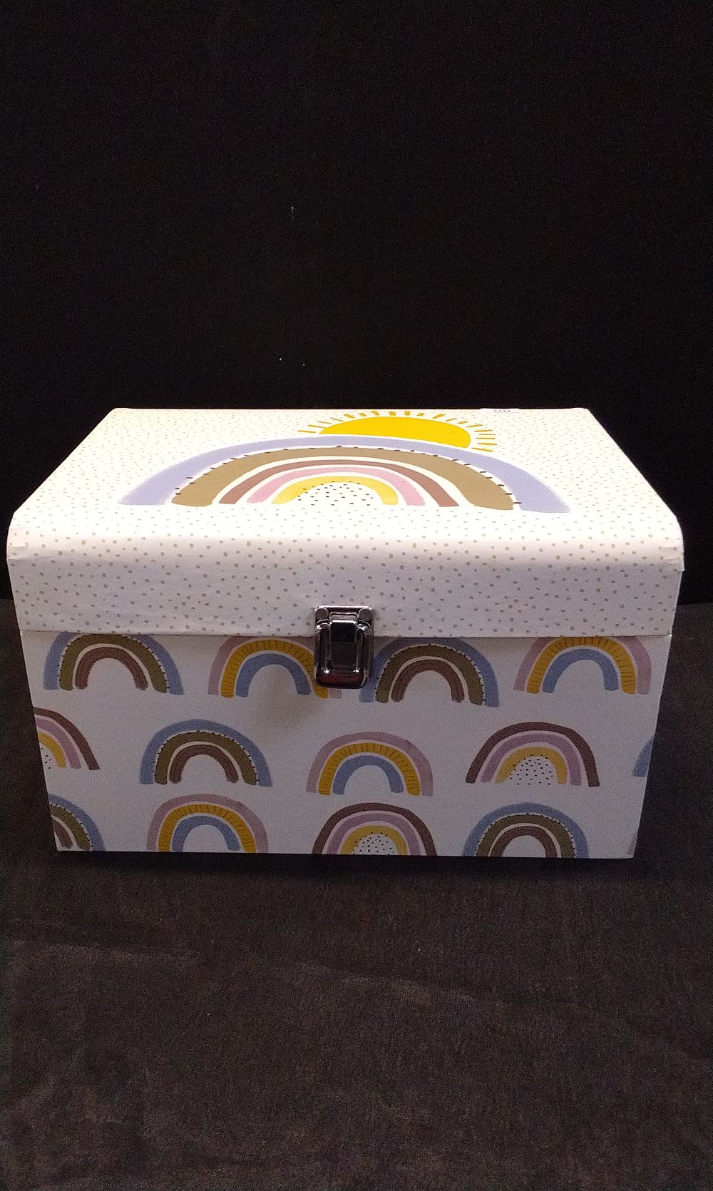 Lot 231: rainbow-themed toy chest.