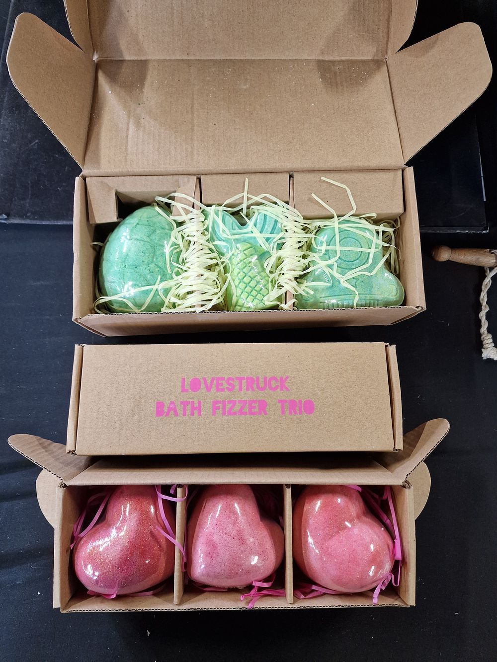 Lot 167: 2 Packs of 3 Marks and Spencer Lovestruck Bath Fizzers and a Pack of 3 Out of This World Bath Fizzers