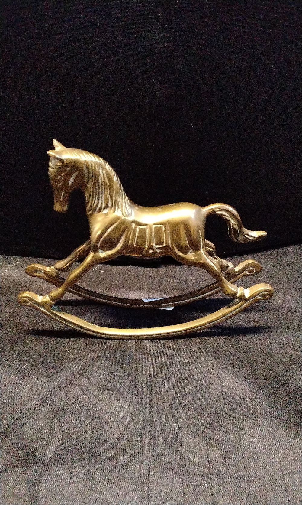 Lot 286: Small Solid Brass Rocking Horse