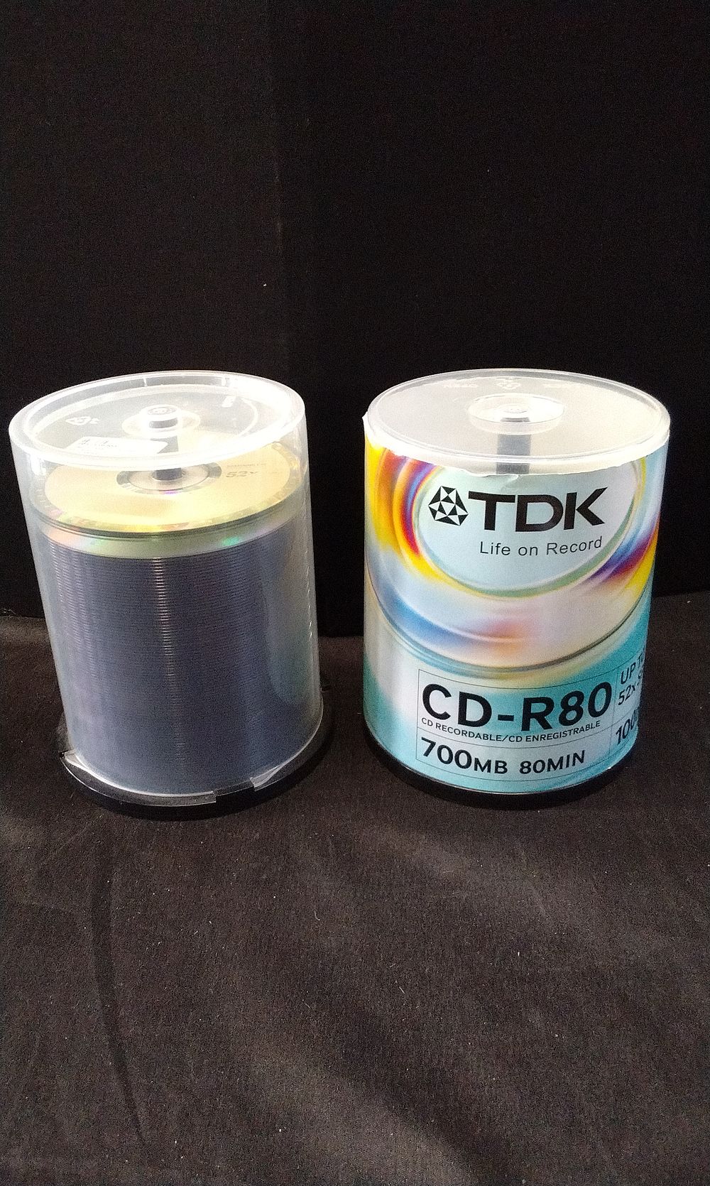 Lot 295: Two Spools of Verbatim & 3 Samsung Digital DVD+R and TDK CD-R80 Blank Disks