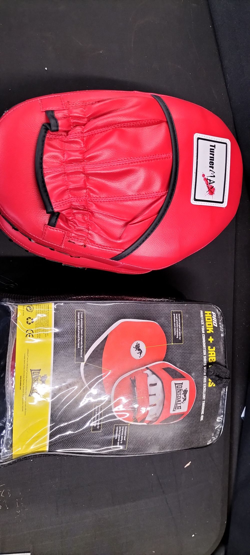 Lot 308: One pair of Turner Max & One Pair of Lonsdale Hook and Jab Pads