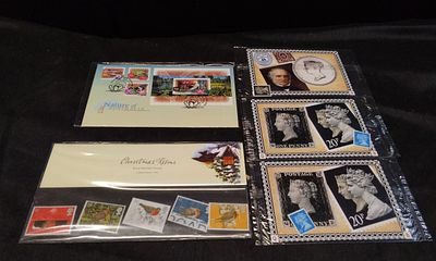 5x First Day Presentation Stamps,. Christmas Ribins, The Nature of Australia, and 3x Sealed 