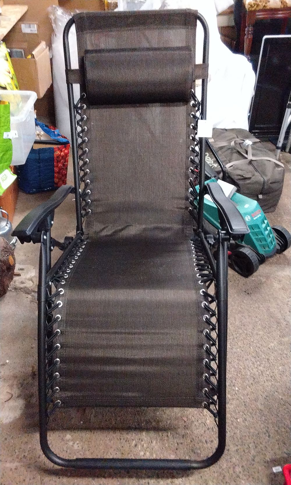 Lot 461: Black Folding Sun Lounger