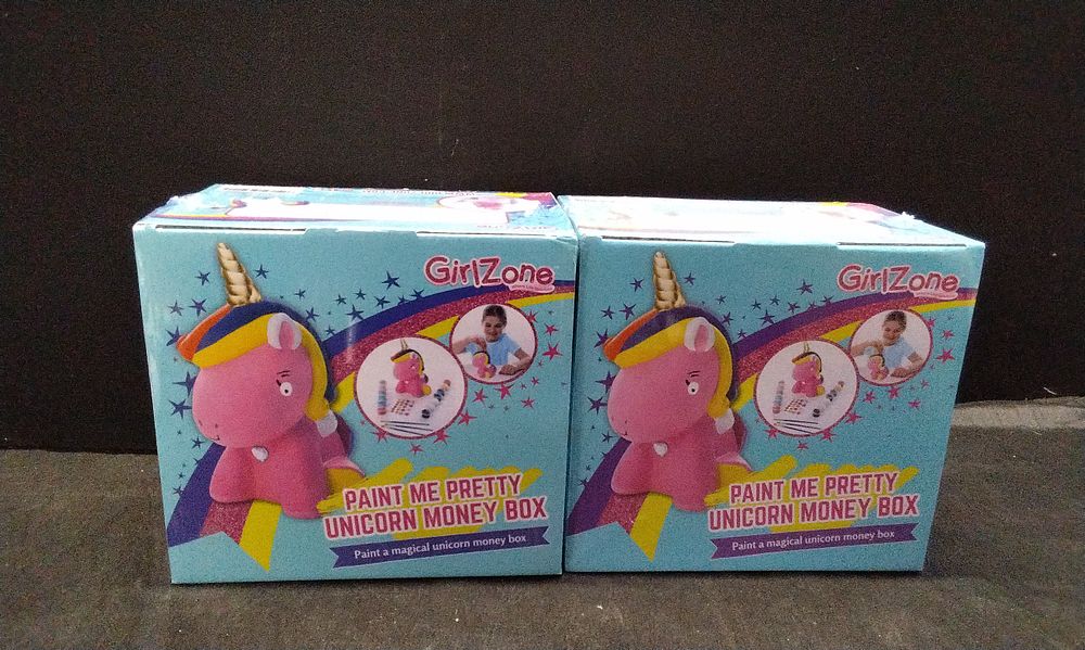 Lot 464: Two Girls Zone Paint Me Pretty Unicorn Money Box
