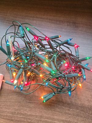 A set of string lights - multi coloured