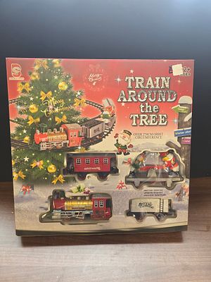 Battery operated Train around the tree. Over 274cmD