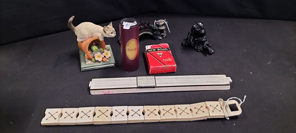Lot 356: Mixed Lot Including an Academy Pewter Bookmark, and Ivory/Bone Effect Belt and a Carved Monkey
