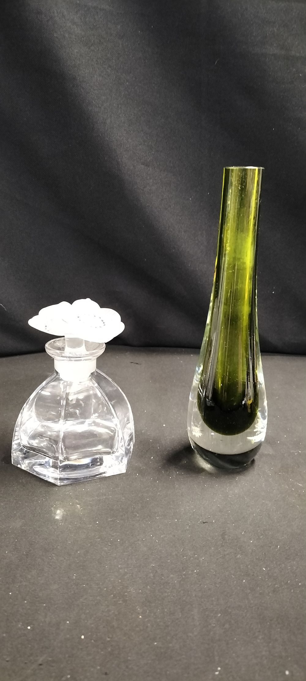 Lot 360: Lalique Style Perfume Bottle and a Vintage Caithness...
