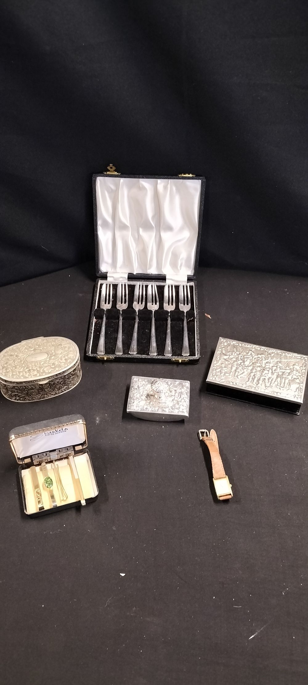 Lot 370: A Lot of Silver Plated, Silver and Gold...