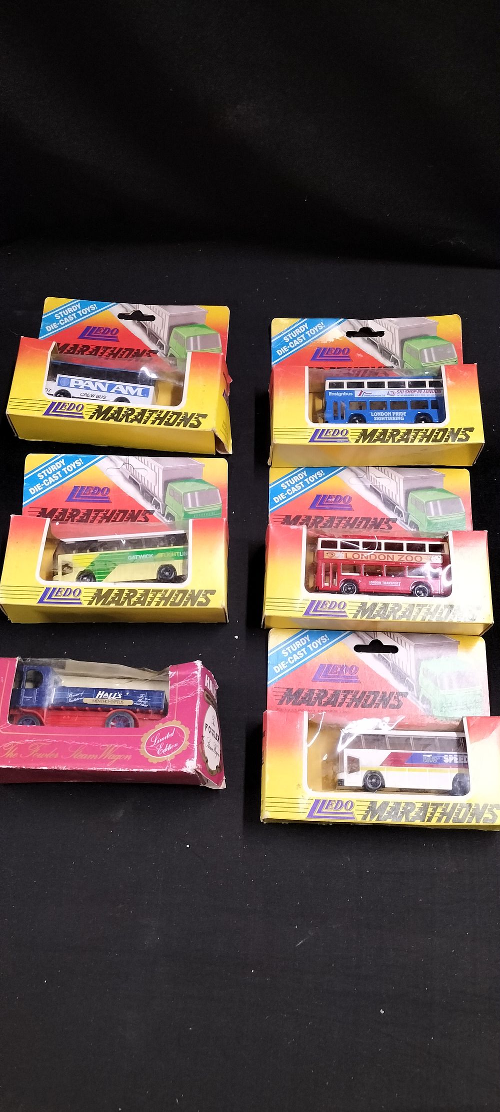 Lot 381: Five Lledo Marathons Die Cast Coaches Boxed and...