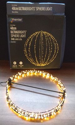 Premier Low Voltage 40cm Ultrabrights Sphere Light. Tested for Power