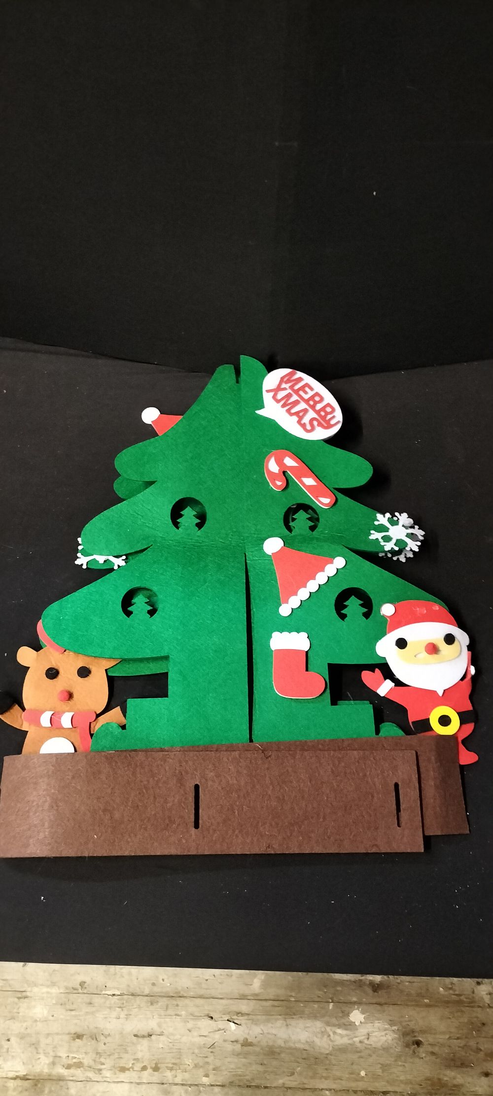Lot 163: Four Felt Christmas Trees, Three still Sealed in...