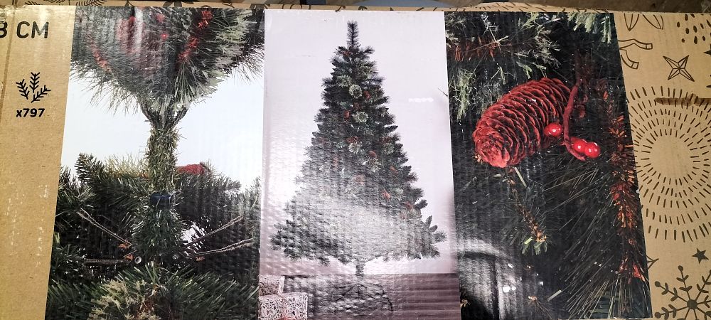 Lot 185: A 6ft/183cm Kaluga Synthetic Christmas Tree, Approx 120cm...