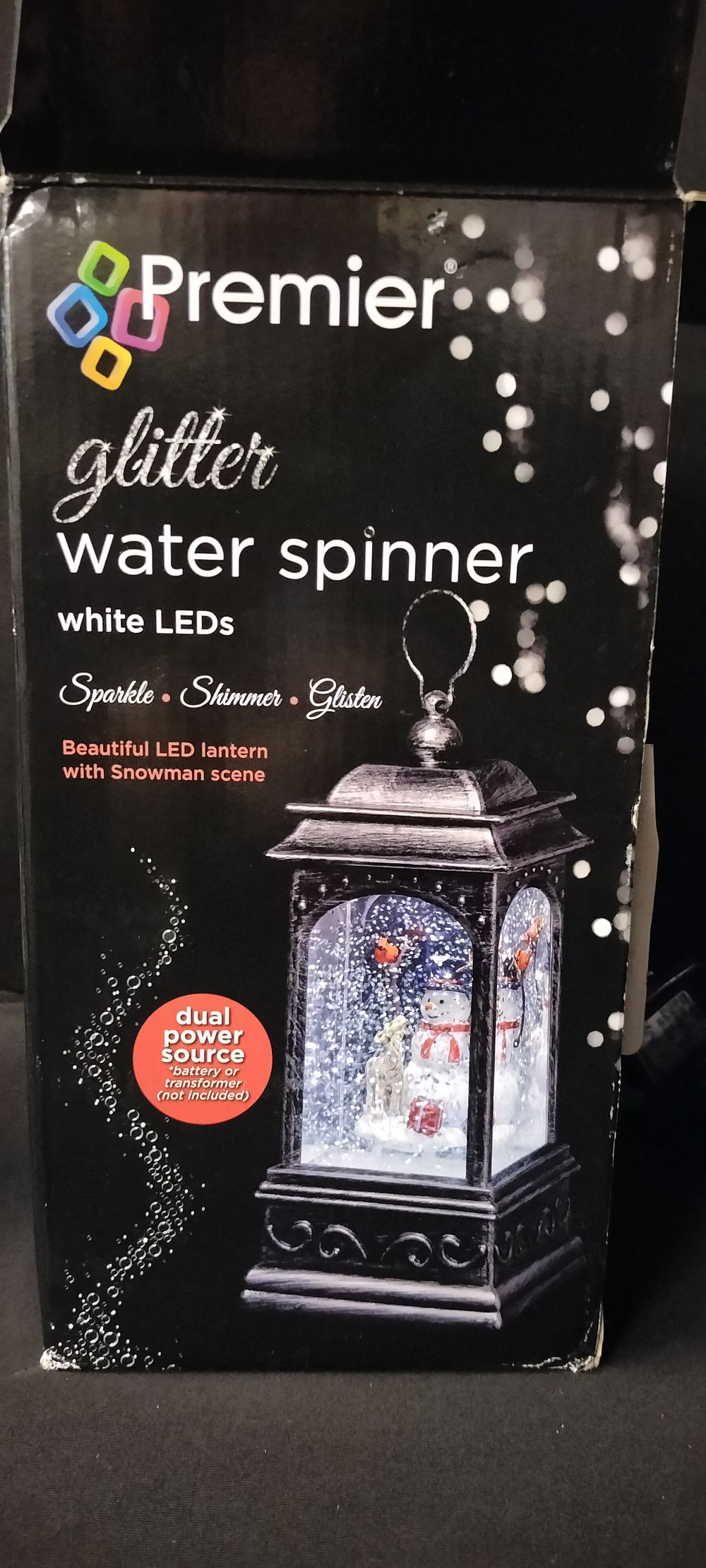 Lot 186: LED Lantern with Snowman Scene