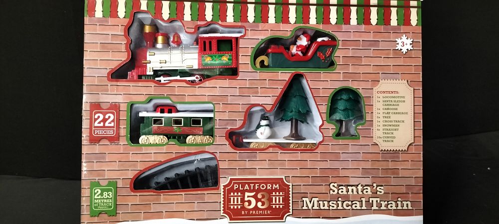 Lot 196: Santa's Musical Train, 22 Piece Battery Operated Train...