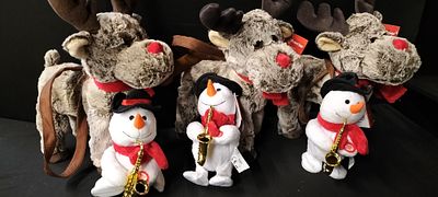 Three Walking Reindeer and Three Sax Playing Snowmen Untested