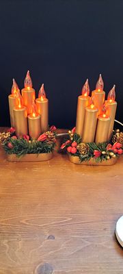 Two Markslojd Advent Candlesticks, Five Candle Flame Effect Bulbs, Tested for Power