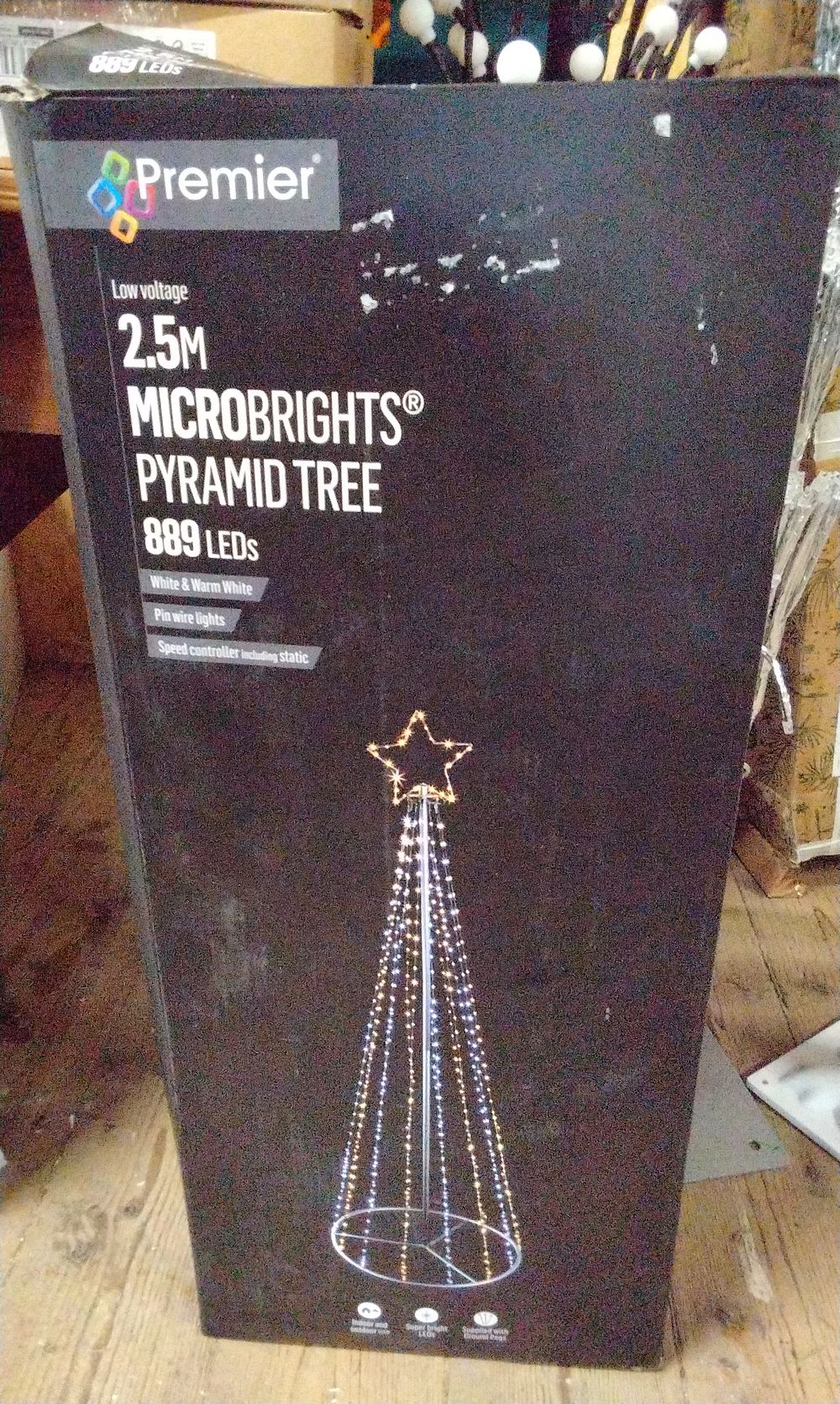 Lot 606: Premier 2.5M Microbrights Pyramid Tree