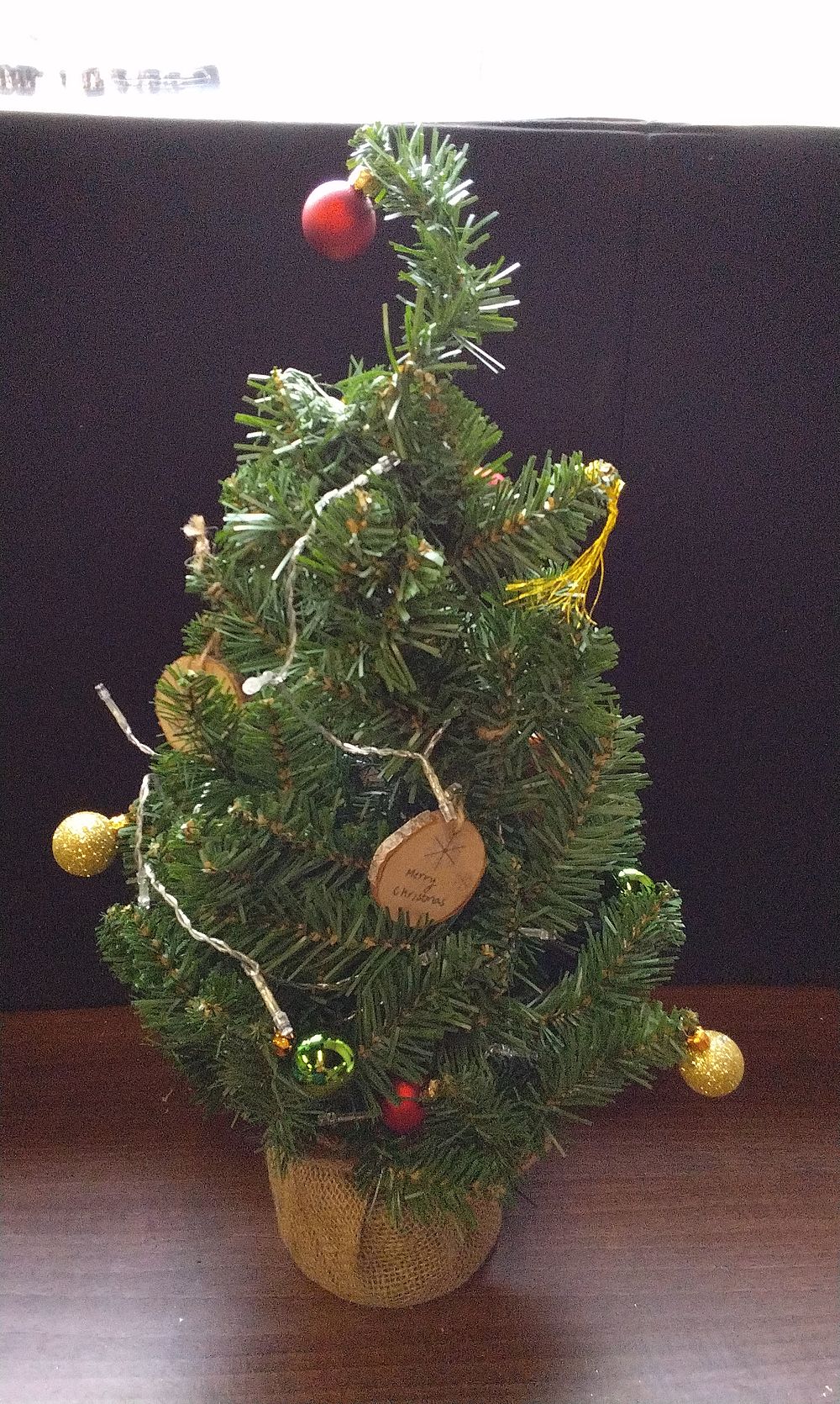 Lot 701: Small Christmas Tree with Decorations and Battery Operated Lights