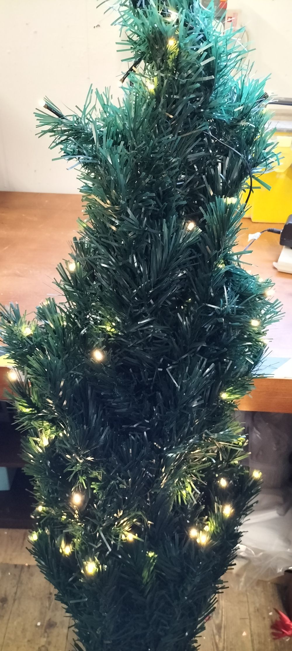 Lot 713: A 5ft Pre Lit Tree with Base, Tested...