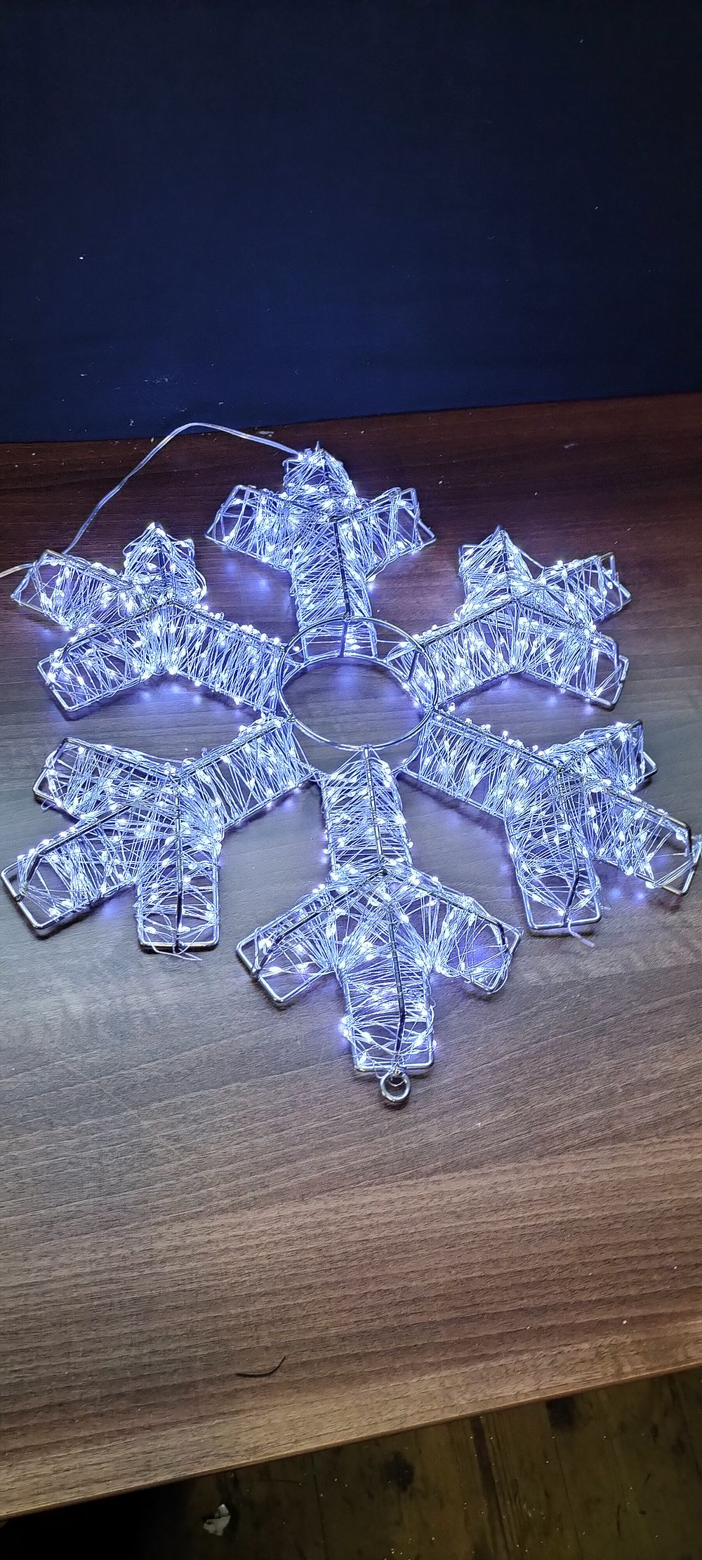 Lot 717: Premier Low Voltage 45cm Lit Snowflake Sculpture with...
