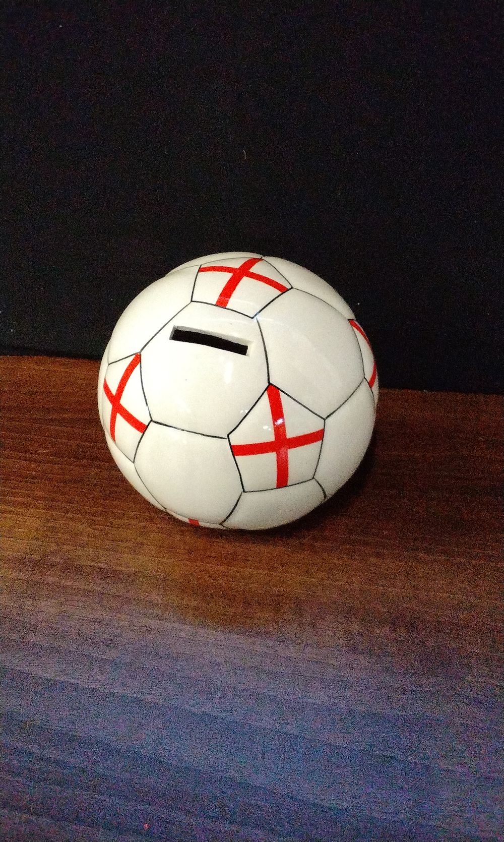 Lot 751: Red and White England Football saving Bank