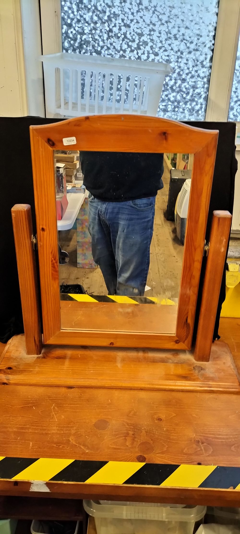 Lot 753: A Dressing Table Top Swivel Mirror, Mirror Approx...