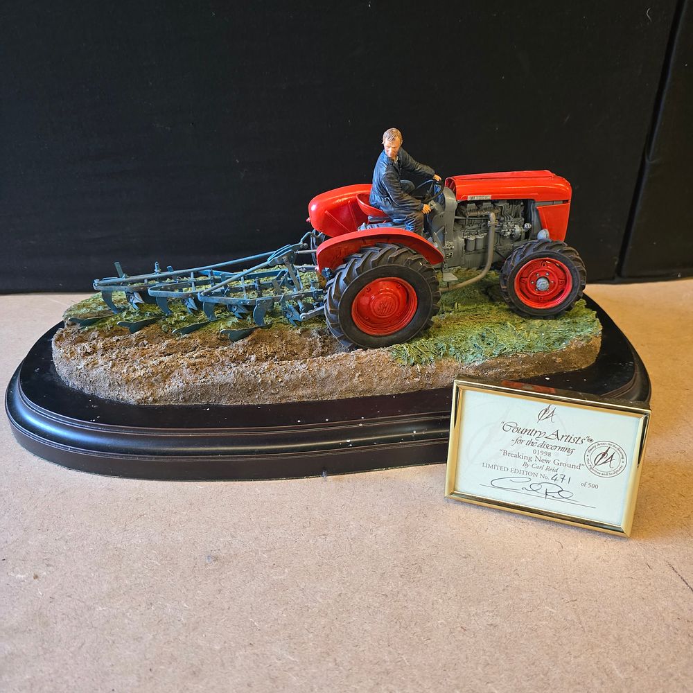 Lot 149: Country Artists 'Breaking New Ground' Farming Tractor Diorama