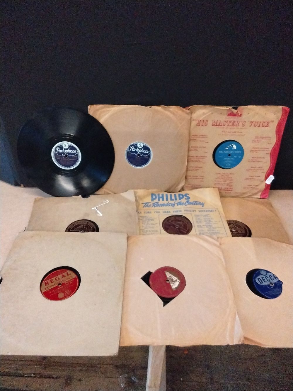 Lot 182: 9 Black Phonograph Records with Various Labels artist including Elvis Presley