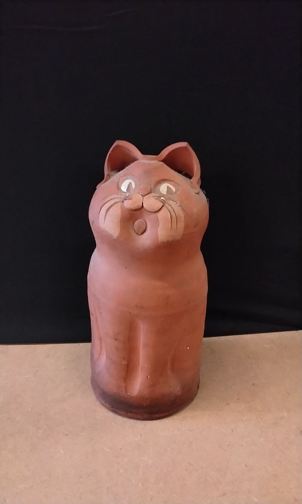 Lot 184: A Reddish-Brown Terracotta Cat Figure