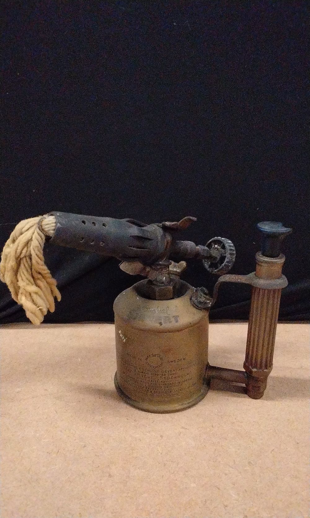 Lot 196: Antique Original Max Sievert Brass Blowtorch