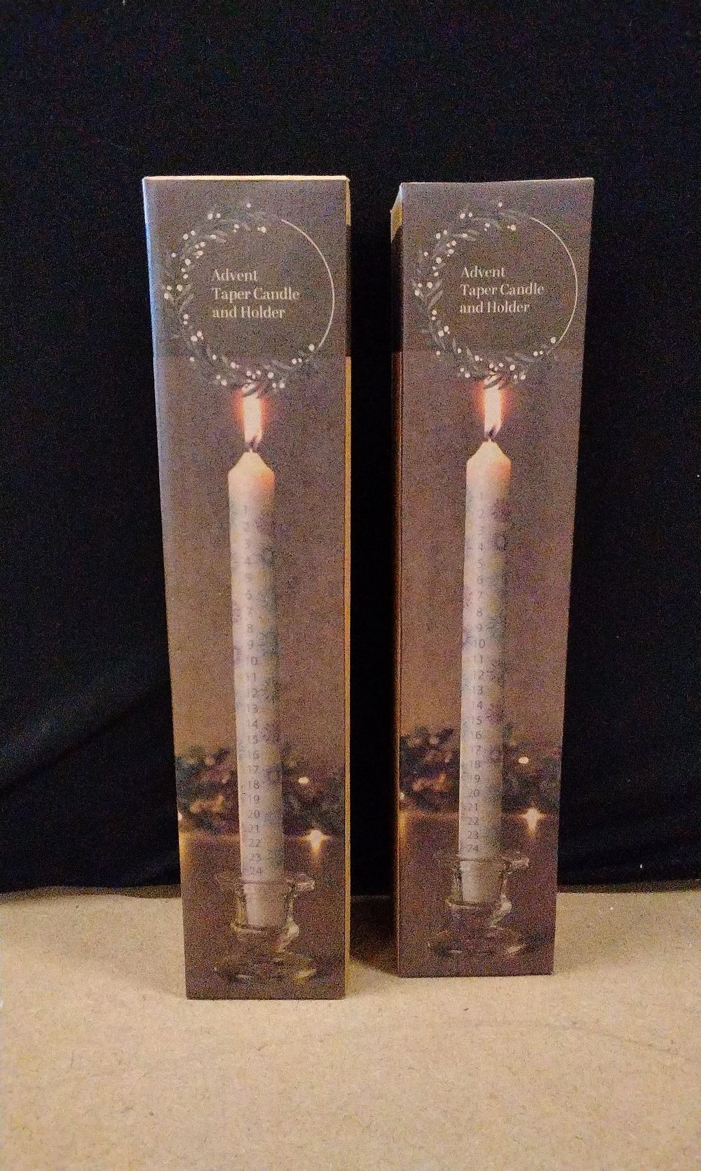 Lot 197: Two New Boxed LAKELAND Advent Taper Candles and Holders
