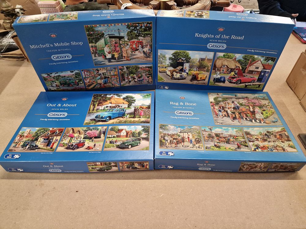 Lot 386: Four Gibsons 4x500 Piece Jigsaw Puzzle Sets