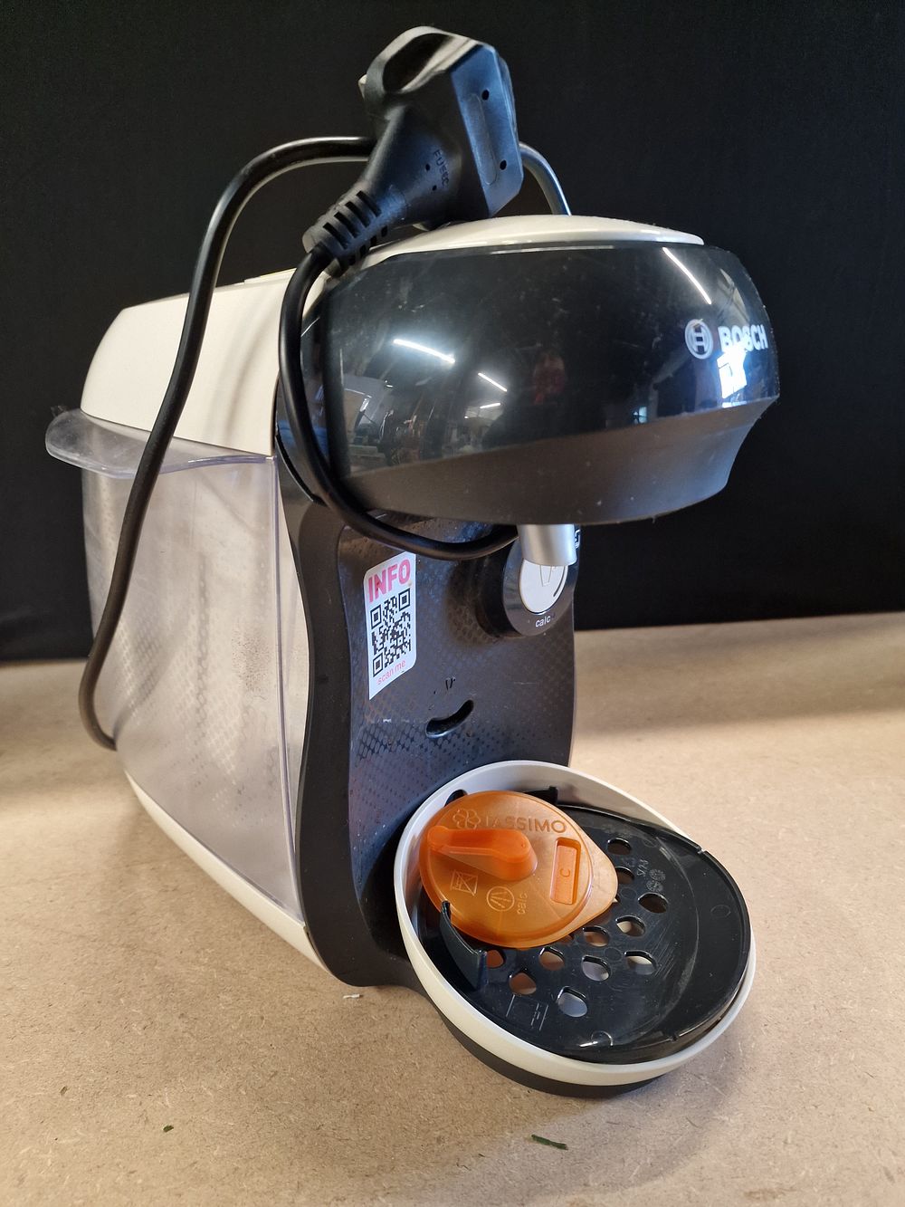 Lot 390: Bosch Tassimo Single-Serve Coffee Machine, Tested for Power