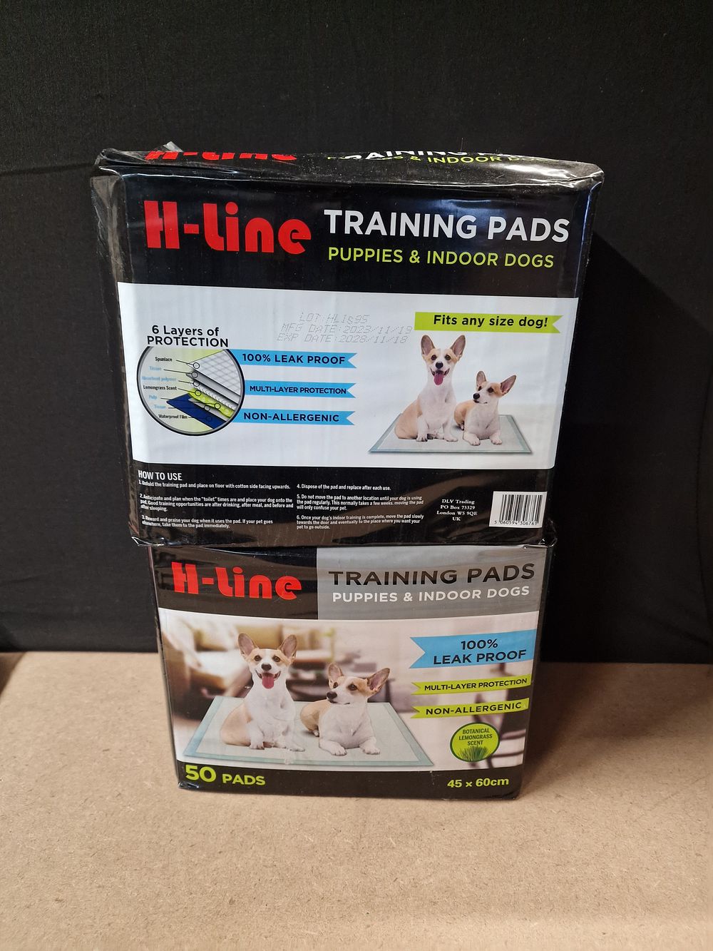 Lot 303: Two H-line Training Pads for Puppies & Indoor Dogs