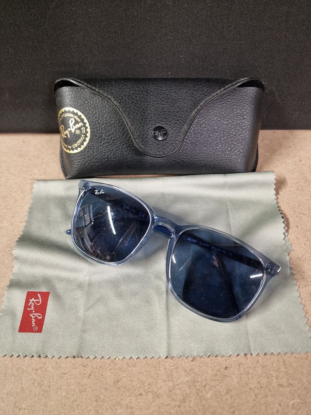 Lot 336: A Pair of Ray-Ban RB4387 Sunglasses with Case and Cloth