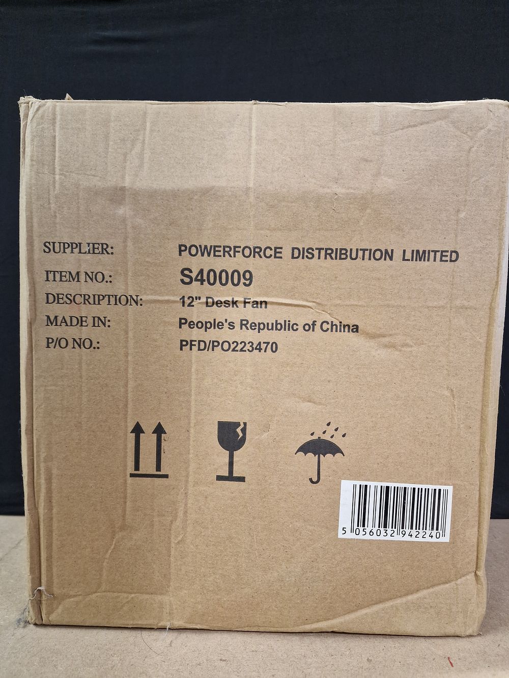 Lot 337: Brand New POWERFORCE 12" Desk Fan