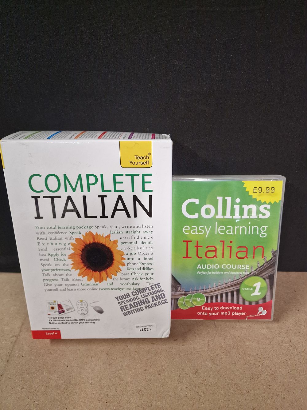 Lot 345: Two Teach Yourself and Collins Italian Language Learning Sets